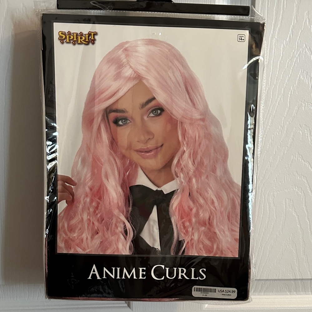 Pastel Pink Anime Curls Wig